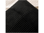 MIULEE Black Decorative Throw Pillow Covers 18x18 Inch for Couch Bed Sofa Pack of 2 Boho Farmhouse Throw Pillows Soft Cross Corduroy Patchwork Textured Cushion Cases