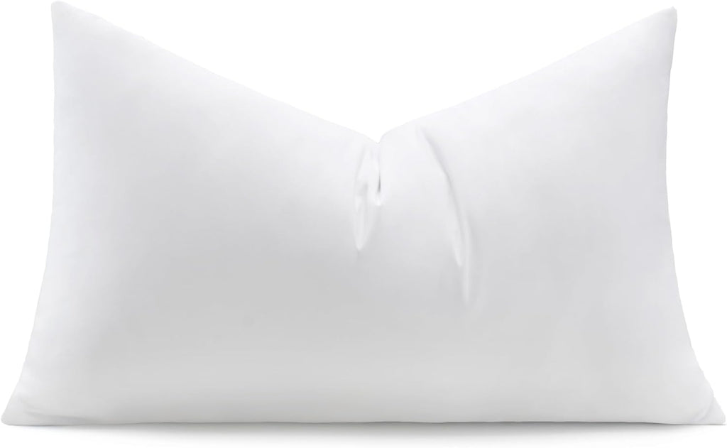 puredown® Feather Down Throw Pillow Inserts 22 x 22 (Pack of 2, White), Big Throw Pillows for Floor, Couch, Bed, Machine Washable