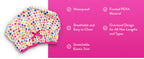 Reusable Bath & Shower Cap Lined, Oversized Waterproof Shower Caps Large Designed for all Hair Lengths with PEVA Lining & Elastic Band Stretch Hem Hair Hat - Fashionista Deco Dots