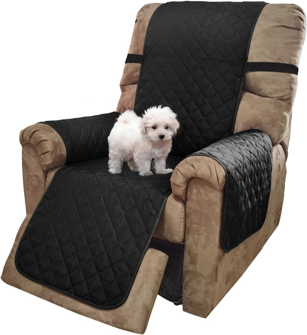 Reversible Sofa Cover Washable Couch Cover for Dogs Friendly with Elastic Straps Water Repellent Furniture Protector for 3 Cushion Couch (Sofa, Coffee/Beige)