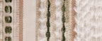 Boho Chenille Tufted Couch Throw Pillow Covers 18x18 Inch Set of 2 Farmhouse Striped Decorative Pillow Covers Accent Neutral Square Pillowcase Green Cushion Covers for Livingroom Sofa Bed